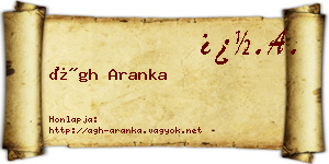 Ágh Aranka névjegykártya